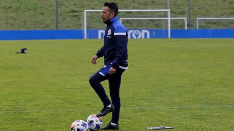 Rubén de la Barrera, en la ciudad deportiva de Abegondo