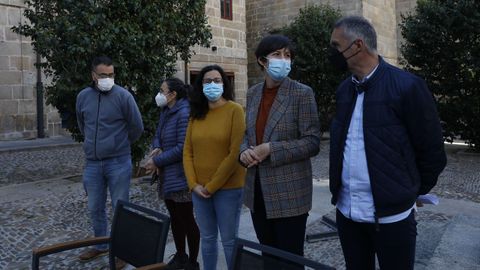 Pontón, con representantes ourensanos del BNG en Concello, Diputación y Parlamento