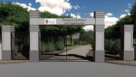 Parque Central de Galicia: entrada al parque