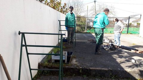 Trabajos previos de limpieza llevados a cabo para acceder a la cloaca romana