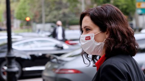 La presidenta de la Comunidad de Madrid, Isabel Díaz Ayuso, este miércoles, en un acto de campaña