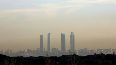 Cielo contaminado de Madrid, en una imagen de archivo