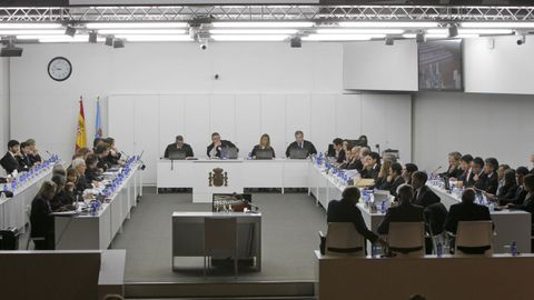 Aspecto de una sesión durante el juicio del Prestige