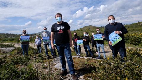 Os nacionalistas levaron a súa protesta contra os parques eólicos descontrolados a Bordela, en Cerdedo-Cotobade