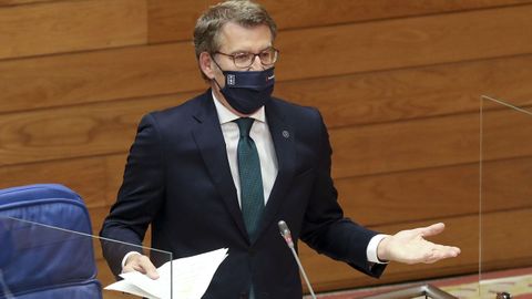 Intervención de Feijoo en el pleno del Parlamento