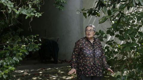 Rosa Garcia Pose, en su casa tras el intento de robo