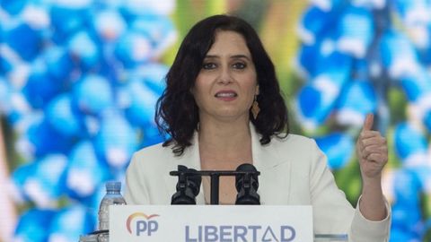 Isabel Díaz Ayuso, en un acto electoral en Leganés el 27 de abril