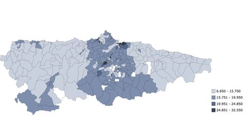 Atlas de Distribucio?n de Renta de los Hogares, Unidades territoriales, Mediana de la renta por unidad de consumo, 2018