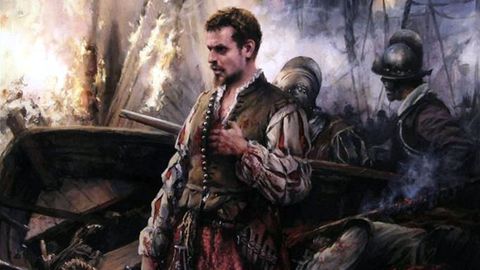 Miguel de Cervantes en Lepanto, por Augusto Ferrer-Dalmau