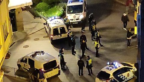 Despliegue policial por la reyerta