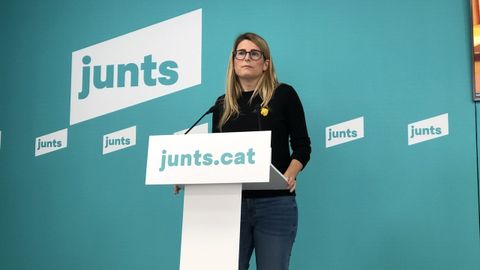Elsa Artadi, vicepresidenta de Junts, en rueda de prensa telemática