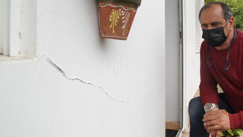 Una de las viviendas afectadas en la calle Real Alta. José Pardo