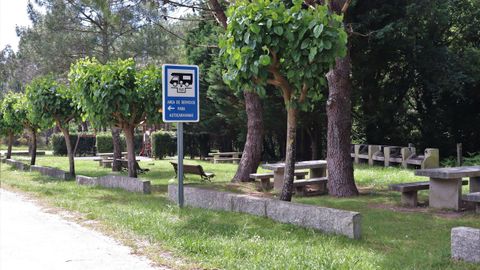 En Boca do Río, Carnota, hay incluso un área de servicio para caravanas
