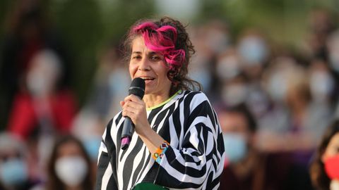 Vanesa Lillo en un acto de campaña electoral.