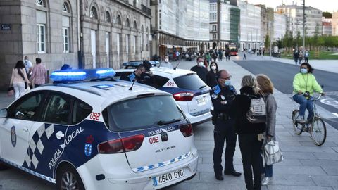 La policía local en A Coruña