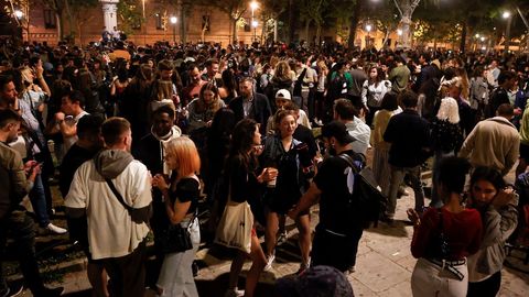 Celebración junto al Passeig de Lluis Companys de Barcelona