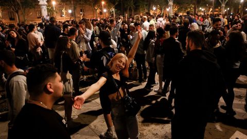Celebración en el Passeig de Lluis Companys de Barcelona