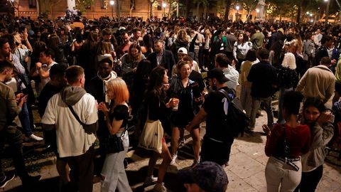 Celebración en el Passeig de Lluis Companys de Barcelona