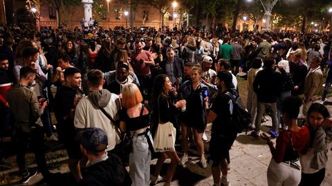 Celebración en el Passeig de Lluis Companys de Barcelona