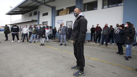 La protesta de pescadores y mariscadores en el puerto de Ferrol