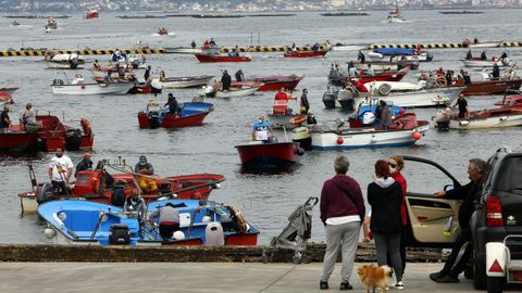 Otra imagen de la protesta en A Illa de Arousa