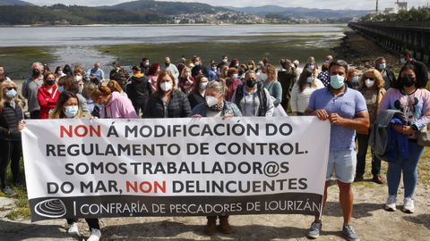 Otra imagen de la protesta en Lourizán