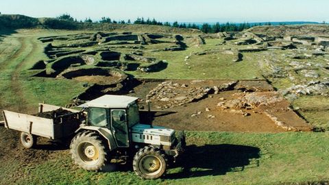 Vista de los años noventa, con muros de construcciones ya consolidados