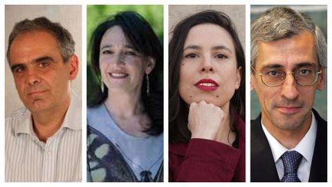 Eduardo González Calleja, historiador y catedrático en la Universidad Carlos III; Cristina Monge, politóloga y socióloga experta en movimientos sociales; Julia Ramírez-Blanco, profesora cuyo trabajo gira en torno a los cruces entre arte, utopía y activismo, y Carlos Barrera, profesor de la Universidad de Navarra experto en comunicación electoral y sistemas políticos