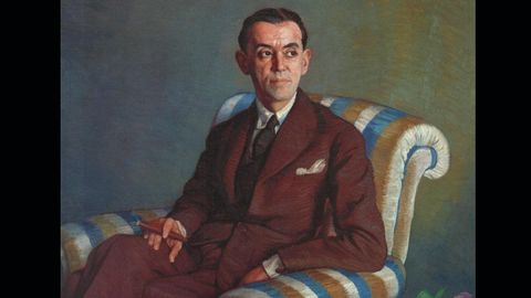 Fragmento del retrato de Ramn Prez de Ayala, por Ignacio Zuloaga