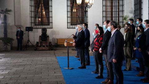 Piñera, en rueda de prensa tras conocerse los resultados electorles