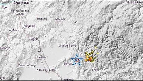 Terremoto de este martes en Sarreaus y los resgistrados en los últimos días en Laza