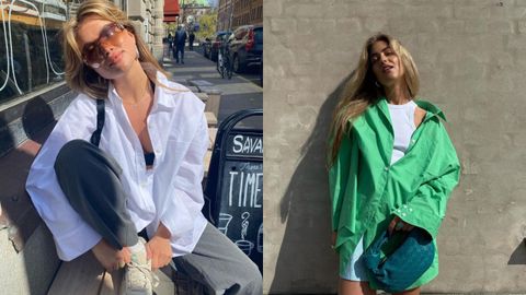 Las instagramers Matilda Djerf, @matildjerf, y Emili Sindlev, @emilisindlev, con camisa oversize