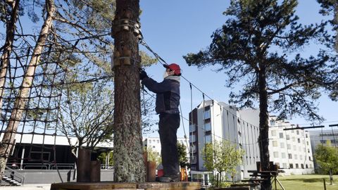 La puesta a punto de Manzaneda.Puesta a punto del parque multiaventura