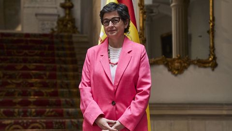 La ministra de Exteriores, Arancha Gonzlez Laya, este mircoles, en el palacio de Viana