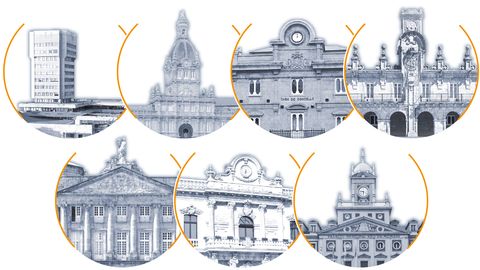 Vista de los concellos de las siete ciudades