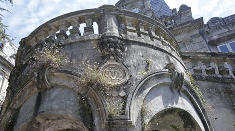 Pazo de Lourizán muy deteriorado