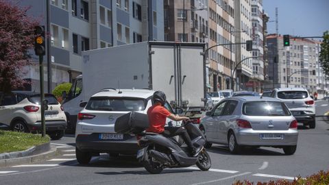El cruce de la Galuresa es un punto conflictivo por la gran densidad de tráfico que soporta