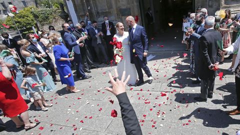 Celebración de una boda. El enlace había sido suspendido tres veces por la pandemia.