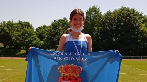 Naroa Pereira batió el récord del club Ben Cho Shey en la categoría sub-14 de los 1.000 metros