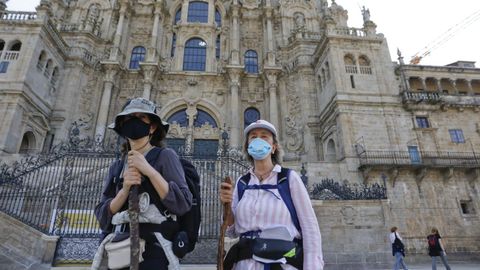 Dos amigas madrileñas que llegaron desde Sarria