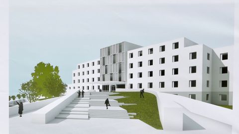 El exterior contará con una plaza a modo de entrada