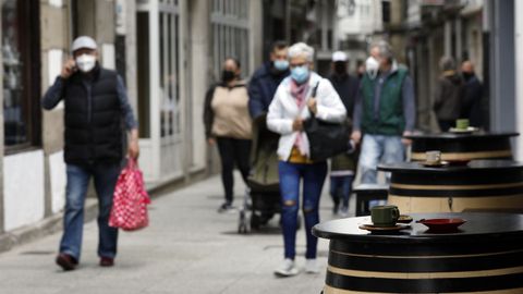 La hostelería de Viveiro funciona solo en terraza (aforo del 50%) desde el pasado sábado
