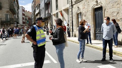 Protesta de los hosteleros por el cierre del municipio