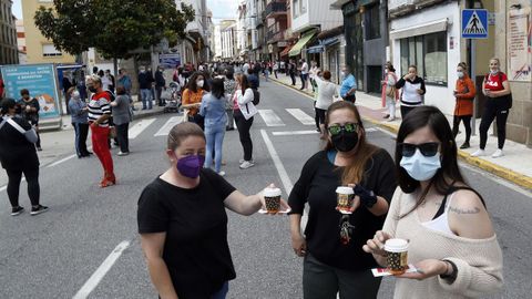 Protesta de los hosteleros por el cierre del municipio