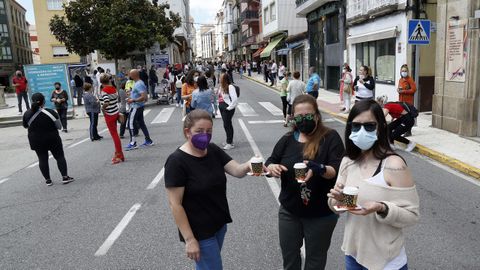 Protesta de los hosteleros por el cierre del municipio