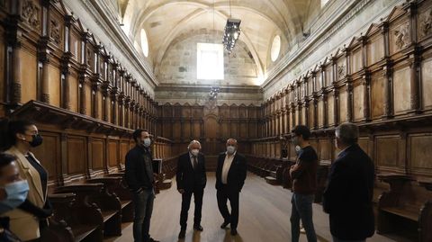 El subdelegado del Gobierno, Emilio González, visitó el mosteiro de Montederramo