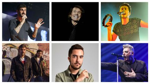 Algunos de los artistas que actuarán en el ciclo O Son do Camiño-Perseidas: Melendi, Raphael, Vetusta Morla, Estopa, Beret y Loquillo