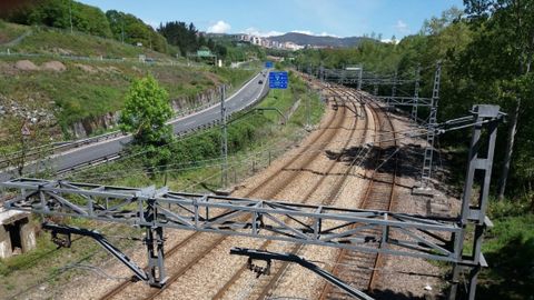 Vías del tren en Oviedo