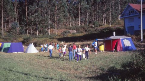 Acampada en Laxe nos anos 90