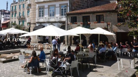 Imagen de archivo de una terraza en Pontevedra